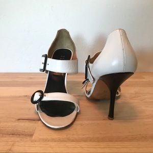 Edmundo Castillo white stiletto sandals